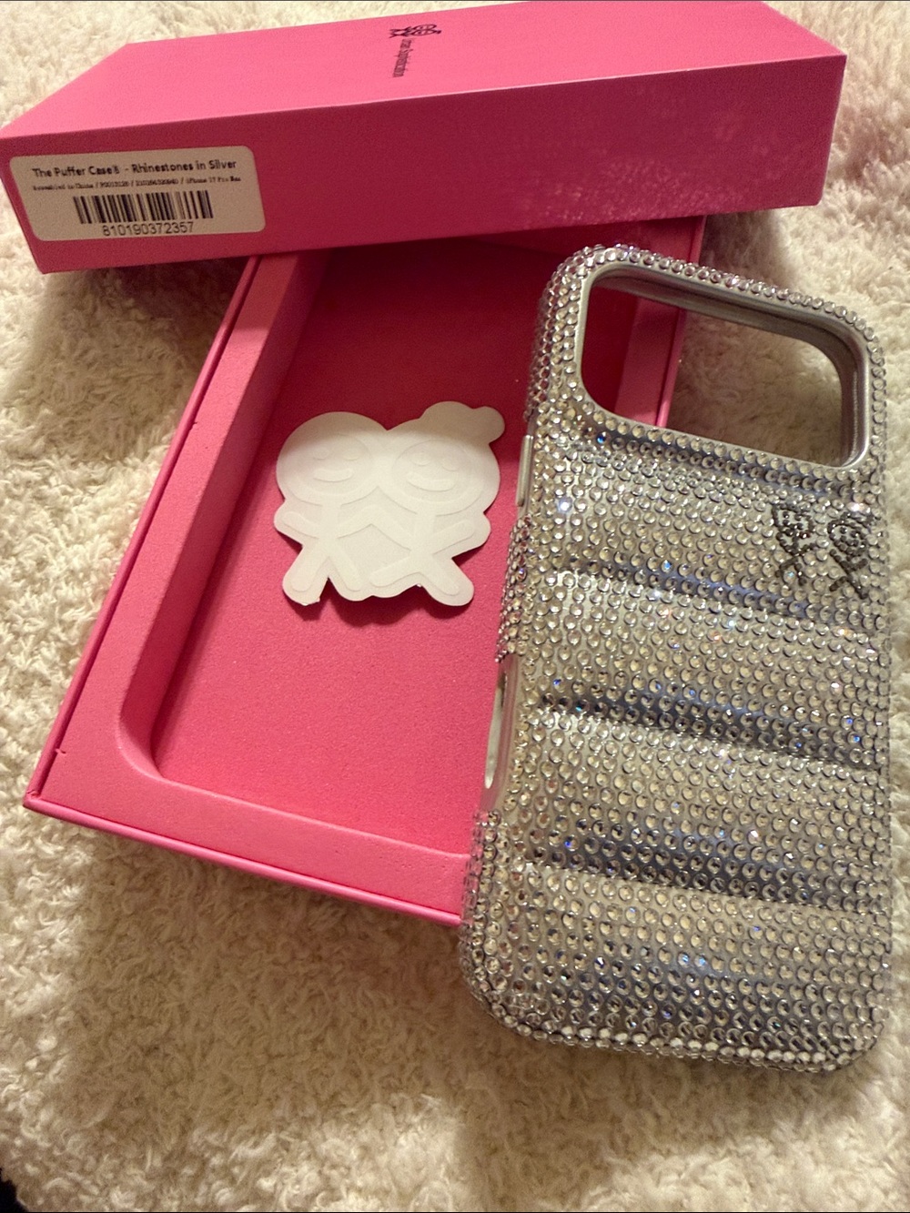iPhone Rhinestone Bling Case - Silver